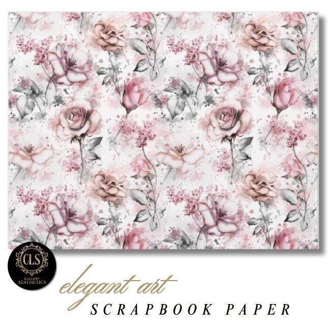 Vintage-Rosen-Ephemera-Scrapbook-Papier  (Decoupage Paper – Vintage Rose Ephemera)