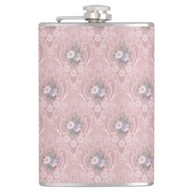 Vintage-Rosen Flachmann (Vorderseite)