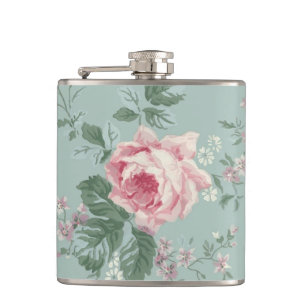 Vintage-Rosen-Französische-Chic-Flasche Flachmann