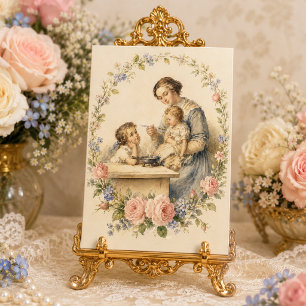 Vintage-Rosen für Mutter und Kind, floral Karte