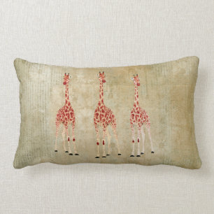 Vintage Rosen-Giraffen MoJo Kissen