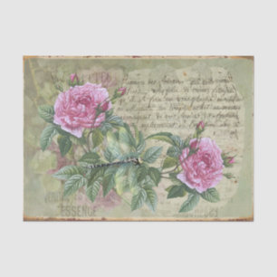 Vintage Rosen, Insekten und Skripte Seidenpapier