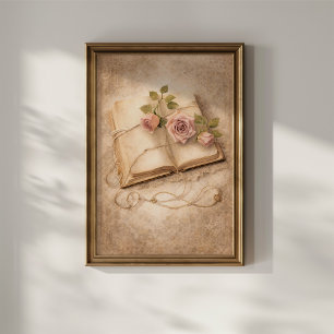 Vintage-Rosen-Journal Poster