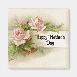 Vintage-Rosen-Muttertagsmagnet Magnet