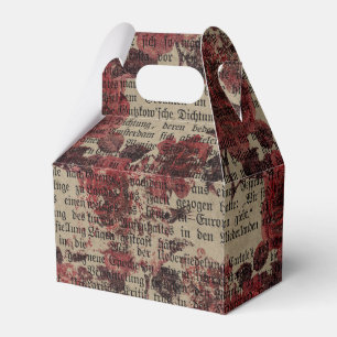 Vintage-Rosen-Newsprint-Typografie Geschenkschachtel