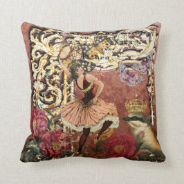 Vintage Rosen-Sinti und Kissen
