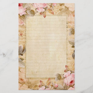 Vintage Rosen stationär Briefpapier