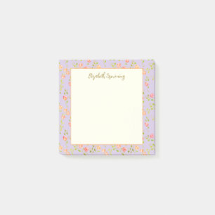 Vintage-Rosen süße handillustrierte Personalisieru Post-it Klebezettel