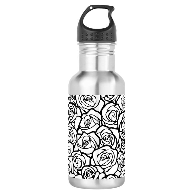 Vintage Rosen Trinkflasche (Vorderseite)