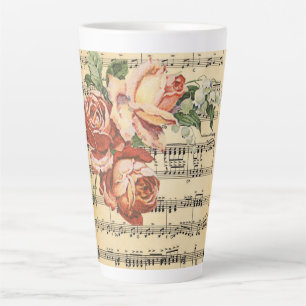 Vintage-Rosen-Trio & Musikfahrrad Milchtasse