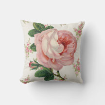 Vintage Rosen und Bouquets Landkissen