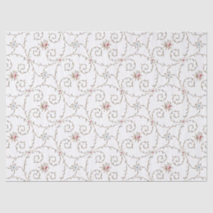 Vintage Rosen und Gold-Wirbel aus der Antike Seidenpapier