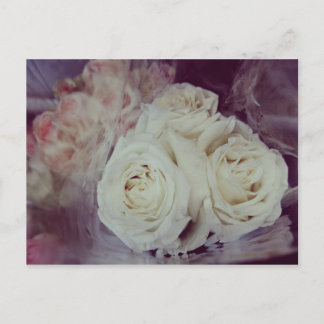 Vintage-Rosen V Postkarte