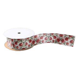 Vintage-Rosenblüte Satinband
