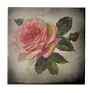 Vintage Rosenfliese Fliese
