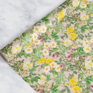 Vintage-Rosengarten-Verpackungspapier in zartem Ro Geschenkpapier