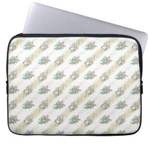 Vintage-Rosenmuster - Laptop-Hülle Laptopschutzhülle