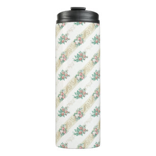 Vintage-Rosenmuster - Thermotumbler Thermosbecher