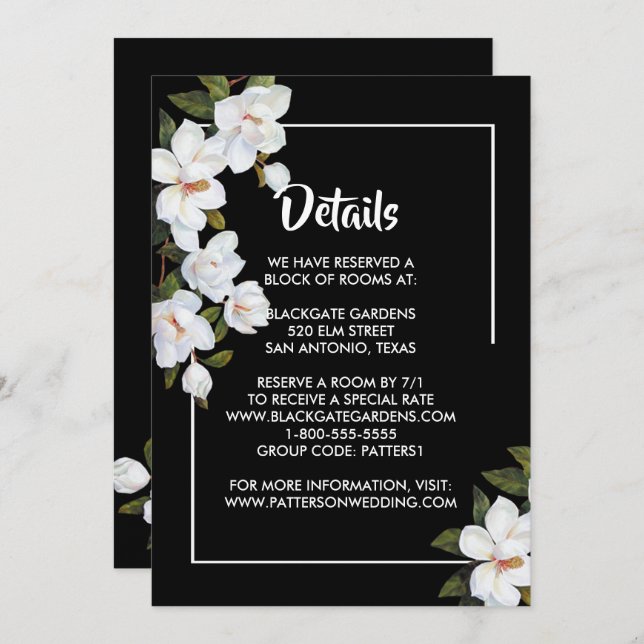 Vintage Rosenverkleidung Einladung (Vorne/Hinten)