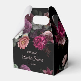 Vintage Roses Black Background Bridal Shower Geschenkschachtel