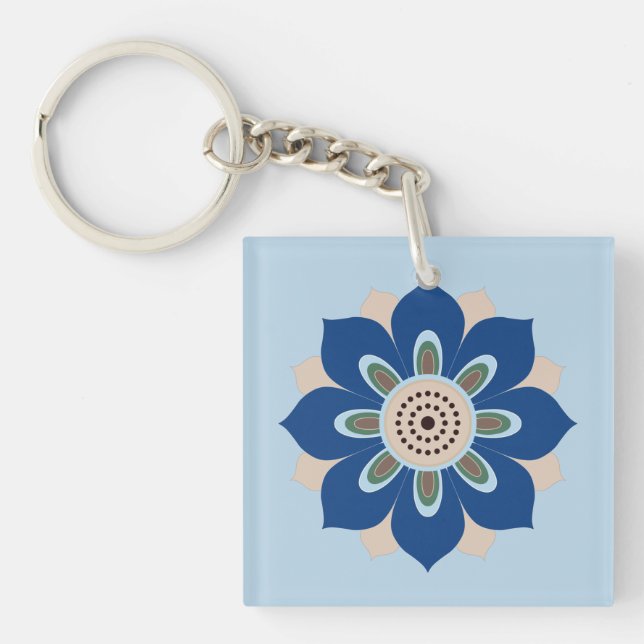 Vintage Rosette-Mustermagnete Schlüsselanhänger (Vorderseite)