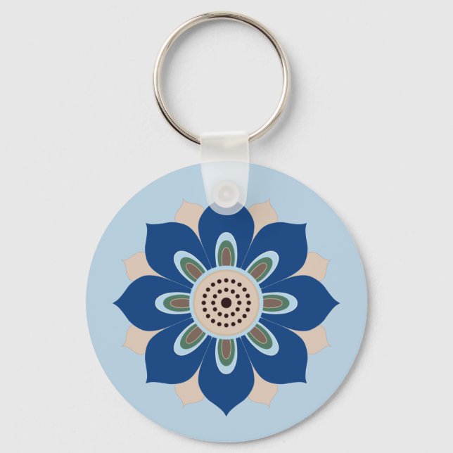 Vintage Rosette-Mustermagnete Schlüsselanhänger (Vorderseite)