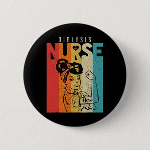 Vintage-Rosie-The-Riveter-Dialyse-Krankenschwester Button