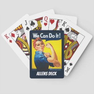 Vintage Rosie the Riveter Poster Playing Cards Spielkarten