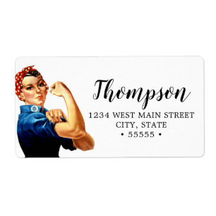Vintage-Rosie-the-Riveter-Rücksendeetikett