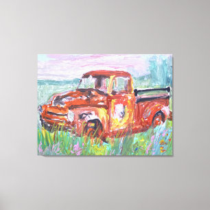 Vintage-Rost-Pickup-Truck Leinwanddruck