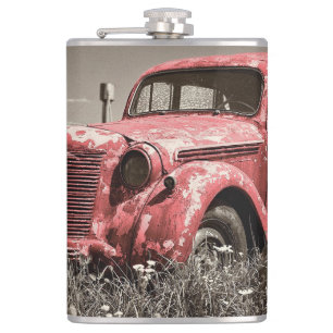Vintage-Rostrote-LKW-Flasche Flachmann