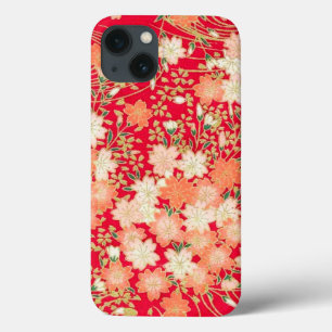Vintage Rot Gold Weiß Japanischer Kimono Floral Case-Mate iPhone Hülle