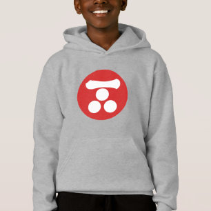 Vintage Rot Mori Japan Samurai Mon Oriental Art Hoodie