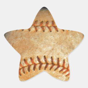 Vintage Rot-Naht Stern-Aufkleber