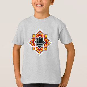 Vintage Rot Schwarz Gelb Barcelona Geometrische Ku T-Shirt