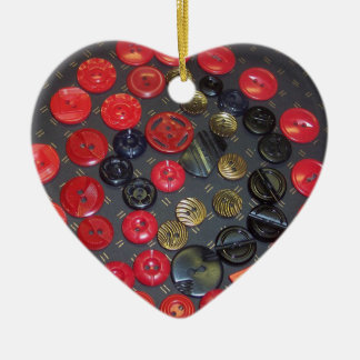 Vintage rot-schwarze Tasten, Ornamente