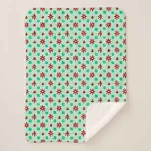 Vintage Rot und Grün Sherpadecke