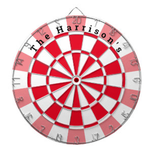Vintage Rot und Weiß Dartscheibe