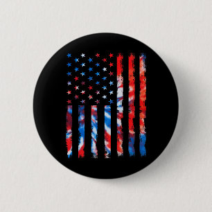 Vintage Rot Weiß Und Blau Tie Dye Amerikanische Fl Button