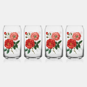 Vintage Rote Blume Dosenglas