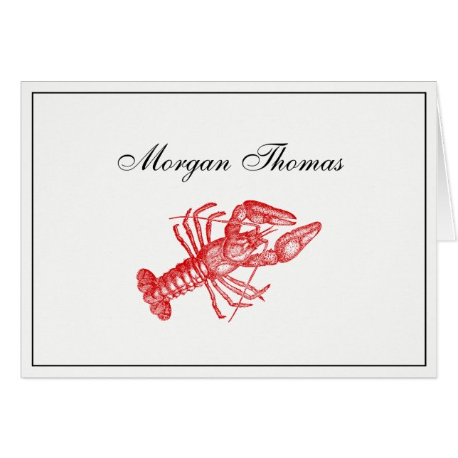 Vintage Rote Hummer #1 Zeichnend (Vorderseite (Horizontal))