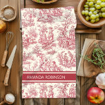 Vintage rote Joule Geschirrtuch<br><div class="desc">Vintages,  rotes Handtuch aus Jouy bedrucktem Küchentuch. Dieses Vintage Küchenhandtuch wird durch die exquisiten Designs französischer Landschaftsbilder inspiriert. Die schönen,  eleganten und raffinierten Toilabdrücke sind im Augenblick ein Alltagswut. Die Designs sind klassisch und romantisch mit stilvollen Farben. Das perfekte Geschenk zum Geburtstag,  Valentinstag,  Weihnachten oder zu jeder anderen Gelegenheit.</div>