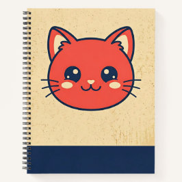Vintage rote Katze Notizbuch