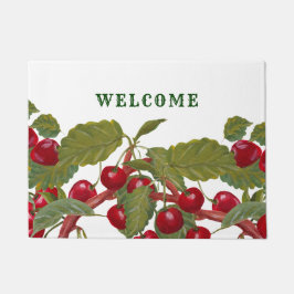 Vintage Rote Kirschen Willkommen Fußmatte