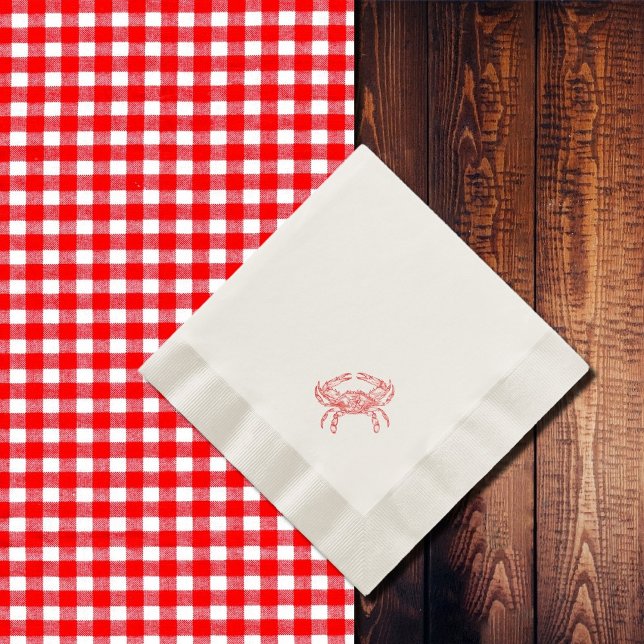 Vintage rote Krabbe Serviette (Von Creator hochgeladen)