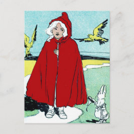 Vintage Rote Reithood Postkarte