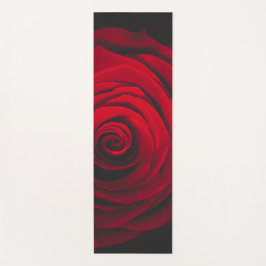 Vintage rote Rose auf schwarzem Hintergrund Yogamatte