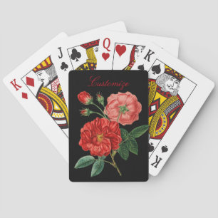 Vintage Rote Rose Illustration Thunder_Cove Spielkarten