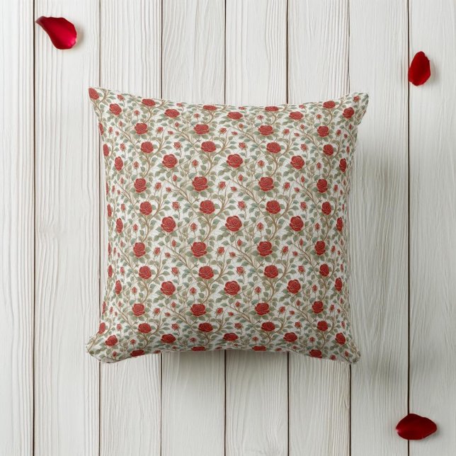 Vintage Rote Rose Kissen (Von Creator hochgeladen)