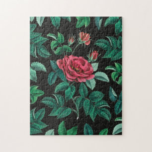 Vintage Rote Rose Puzzle